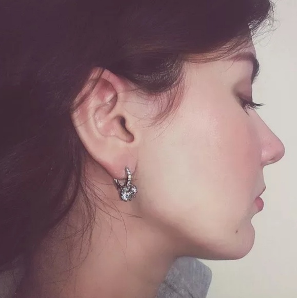 .925 Sterling Silver Plated Copper AAA CZ Earrings - Picture 2 of 4